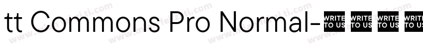 tt Commons Pro Normal字体转换